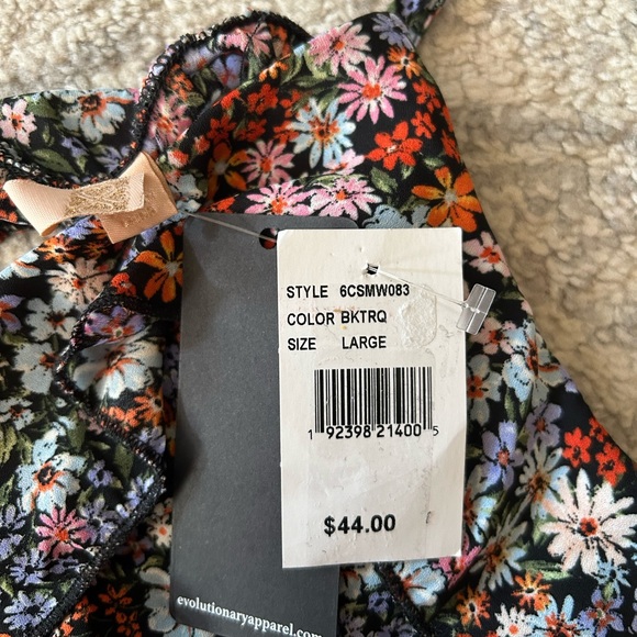 Honey & Sparkle Colorful Print Sleeveless Dress SZ Large NWT Backless Mini - Picture 5 of 9